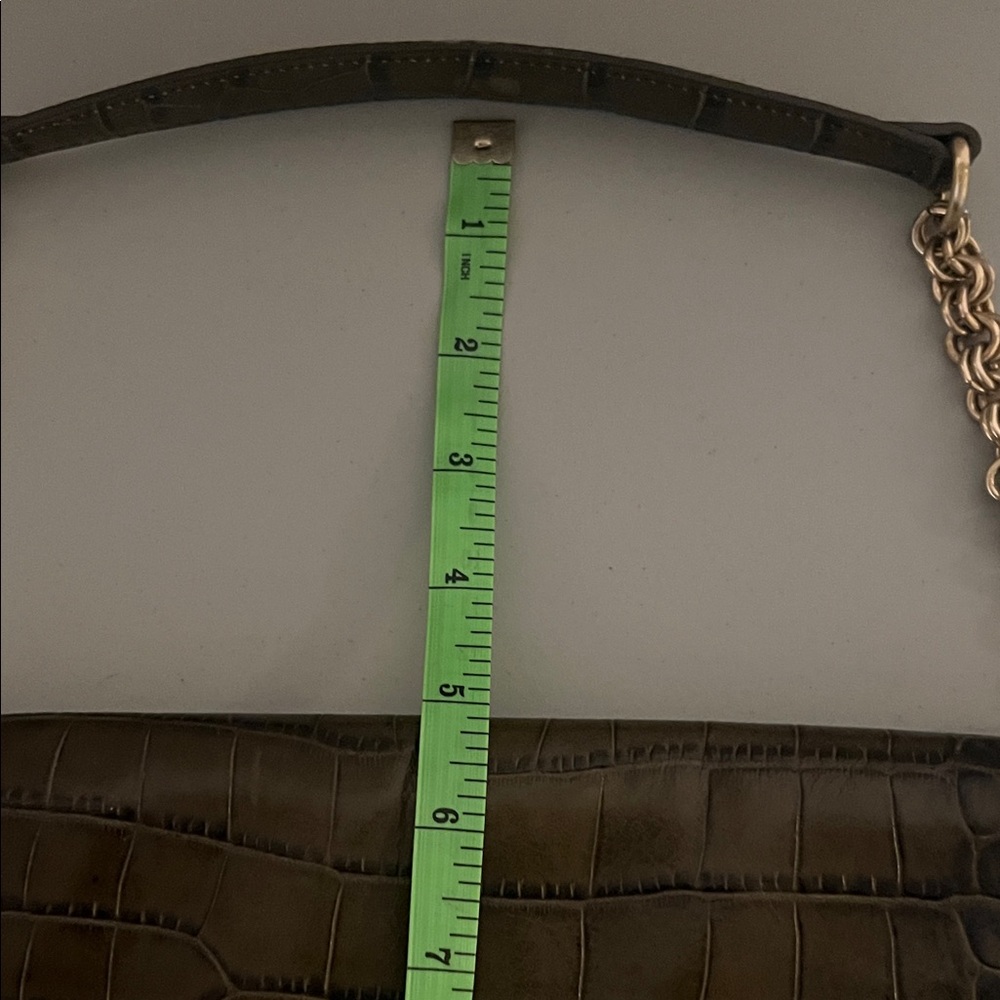 Ann Taylor Croc-Embossed Chain Shoulder Bag - Picture 5 of 7
